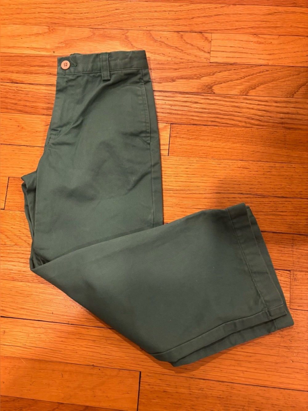 Boys Vineyard Vines Green Khaki Pants Adjustable Waist Sz 6